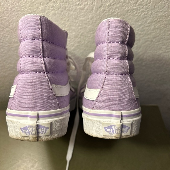 💜 VANS Sk8-Hi Slim Lavender & True White Womens Shoes women’s 7.5 - Picture 4 of 5